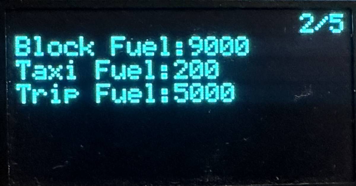 Fuel details screen
